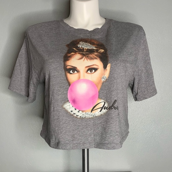 Tops - AUDREY HEPBURN | Gray Crop Top